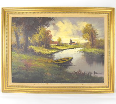 Lot 528 - F. VAN BEECK (Dutch); oil on canvas depicting...