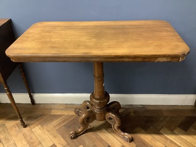 Lot 2682 - An early 20th century walnut hall table, 72 x...