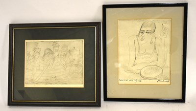 Lot 6202 - Two signed engravings, one titled 'Limo Hen...
