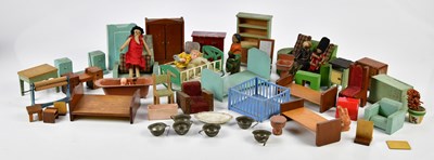 Lot 4574 - A small collection of doll's house furniture...