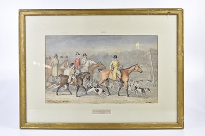 Lot 1486 - S ALKEN; watercolour, 'The Old Berkeley Hunt',...