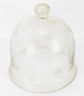 Lot 415 - A large late 19th century cut glass cake or...