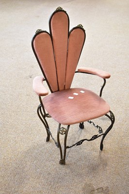 Lot 6745 - A brass framed child's chair, height 70cm.