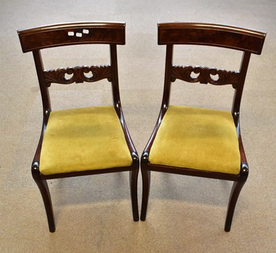 Lot 6636 - A pair of 19th century mahogany bar back...