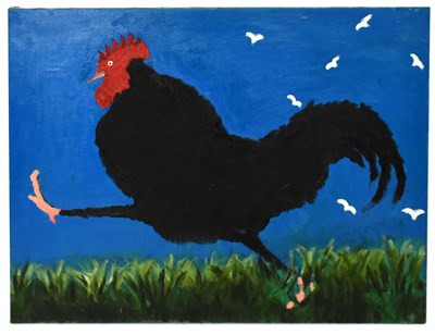 Lot 1313 - JACOB SUTTON; oil on canvas, 'Oh to be a Hen...