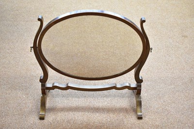 Lot 6754 - A 1950s mahogany swing toilet mirror, height...