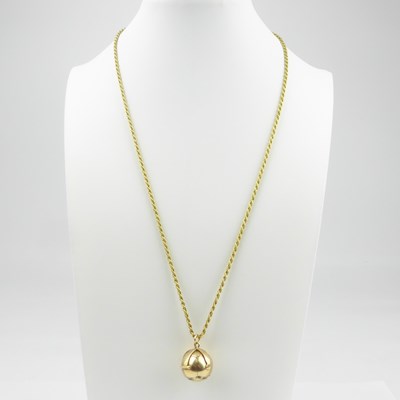 Lot 956 - A vintage gilt silver Masonic orb on an 18ct...