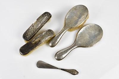 Lot 2608 - An Edward VII hallmarked silver five piece...