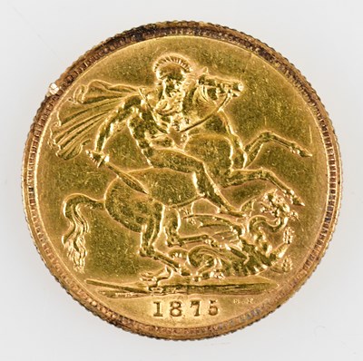 Lot 3104 - A Victorian full sovereign, young head, 1875.