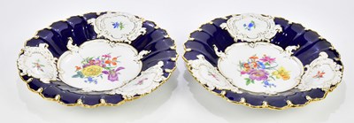 Lot 2053 - MEISSEN; a pair of 20th century hand painted...