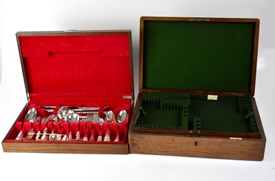 Lot 645 - A silver plated canteen of cutlery
