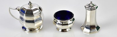 Lot 2607 - ADIE BROS; a George VI hallmarked silver three...