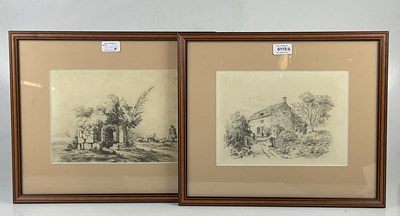 Lot 1489 - MOOLHAM; pencil drawing, children playing...