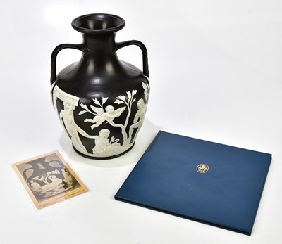 Lot 2006 - WEDGWOOD; an early 19th century Portland vase,...