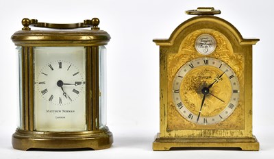 Lot 6403 - MATTHEW NORMAN, LONDON; a brass cased carriage...