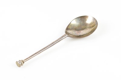 Lot 1021 - A George II hallmarked silver seal top spoon...