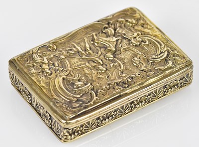 Lot 2049 - A George III hallmarked silver gilt snuff box...