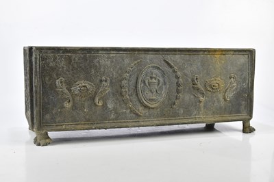 Lot 2267 - A Regency lead planter of rectangular form,...