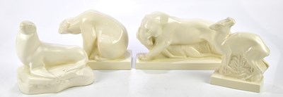 Lot 2167 - JOHN SKEAPING FOR WEDGWOOD; a straw glazed...
