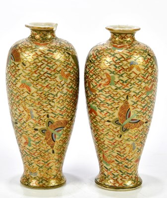Lot 1171 - A pair of Japanese Meiji period Satsuma vases,...