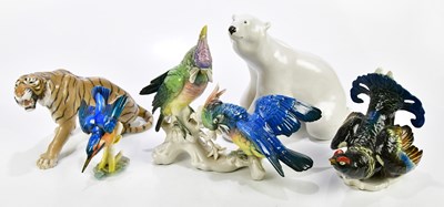 Lot 2187 - KARL ENZ; two contemporary ceramic models of...