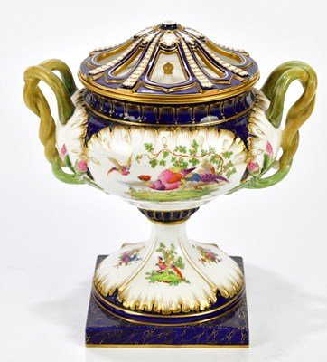 Lot 2027 - ROYAL WORCESTER; a large twin handled pedestal...