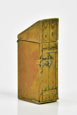 Lot 1422 - A late Victorian novelty brass vesta case...