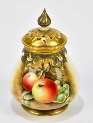 Lot 2013 - P M PLATT FOR ROYAL WORCESTER; a hand painted...
