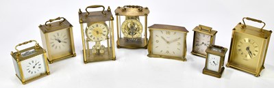 Lot 2322 - A group of eight modern carriage clocks,...