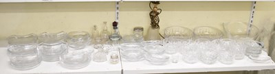 Lot 593 - A quantity of cut and other glassware, to...