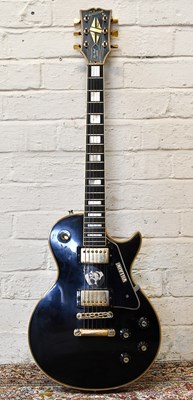 Lot 1256 - GIBSON; a Les Paul custom, in black with gold...