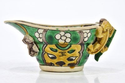 Lot 1023 - A Chinese Kangxi Famille Verte biscuit...