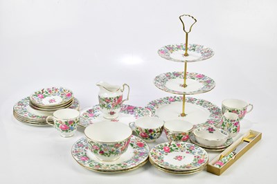 Lot 2133 - CROWN STAFFORDSHIRE; a part tea service with...
