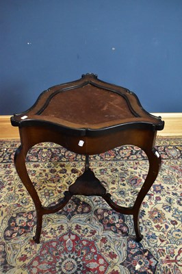 Lot 2574 - An Edwardian mahogany triangular shaped...