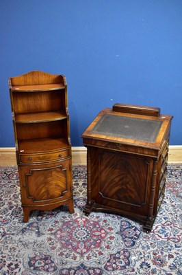 Lot 2650 - A reproduction mahogany Davenport with raised...