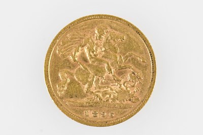 Lot 3134 - A Victorian half sovereign, 1896, old head.