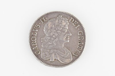 Lot 3149 - CHARLES II; a silver 'Third Bust' crown, 1679...