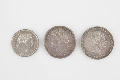 Lot 3167 - GEORGE III; a silver crown 1819, with a GEORGE...