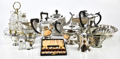 Lot 2819 - A collection of assorted silver plate to...