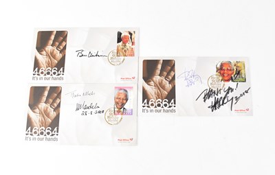 Lot 612 - NELSON MANDELA; three first day covers,...
