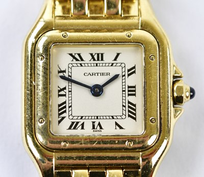 Lot 2847 - CARTIER; a lady's 18ct yellow gold Panthère...