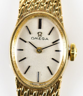 Lot 2884 - OMEGA; a lady's vintage 9ct yellow gold...