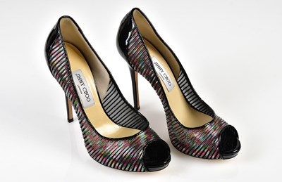 Lot 1064 - JIMMY CHOO; a pair of unworn unused black...