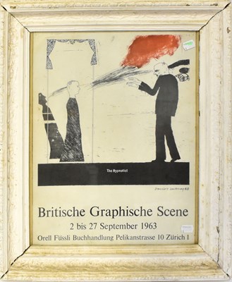 Lot 508 - An exhibition poster depicting David Hockney's print 'The Hypnotist'