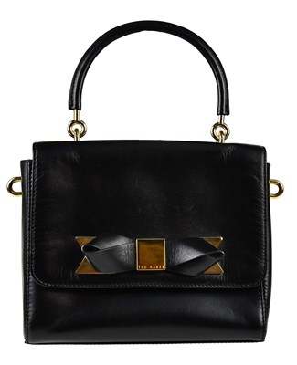 Lot 900 - TED BAKER; a black unused leather handbag with...