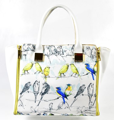 Lot 927 - TED BAKER; a printed and coated canvas white...