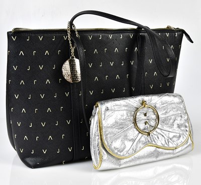 Lot 928 - VERSACE JEANS; a black unused coated canvas...