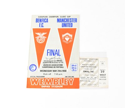 Lot 583 - MANCHESTER UNITED; a programme and ticket for...