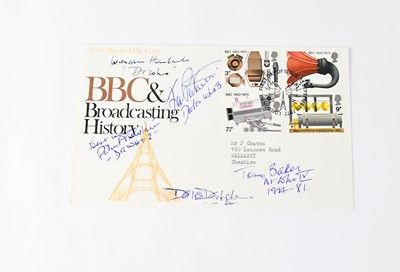 Lot 638 - DOCTOR WHO; a first day cover multi-signed to...