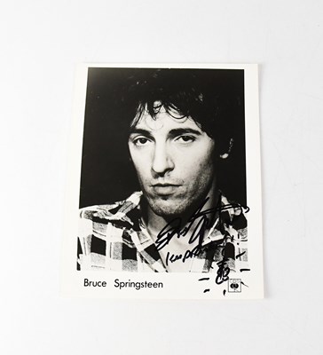 Lot 622 - BRUCE SPRINGSTEEN; a black and white CBS...